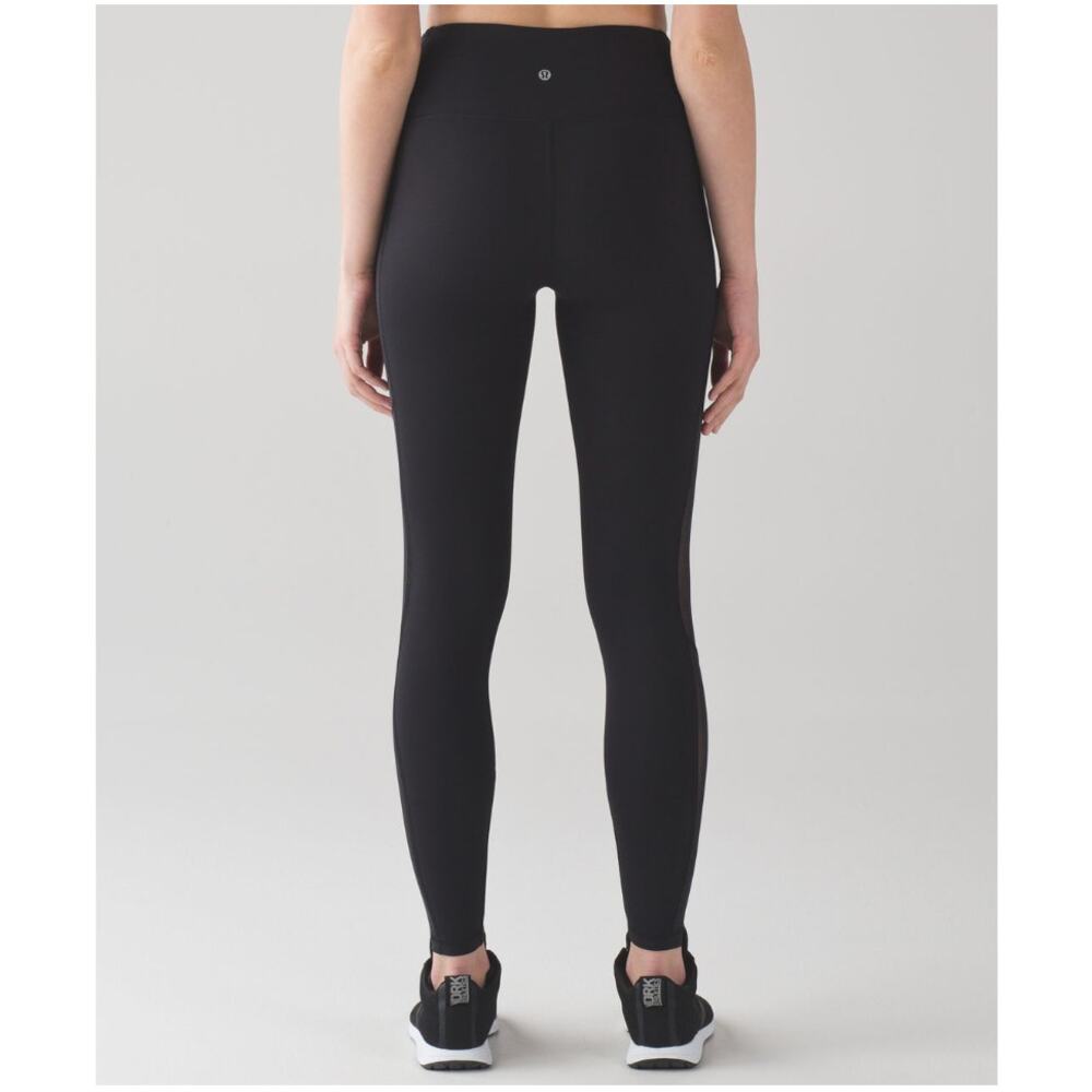 Lululemon Body Con Tight Black Full Length Leggings Size 2 Yoga Outdoors - Picture 4 of 12